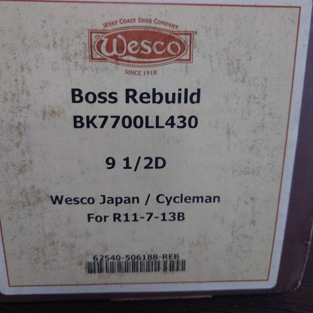 WESCO ウエスコ BOSS ボス 9.5D ナローラスト エンジニアブーツ