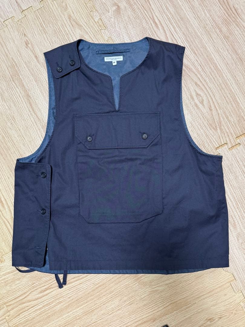 ENGINEERED GARMENTS ネイビーカバーベスト M Engineered Garments］ Cover Vest-Polyester Taffeta/Navy ¥35,200