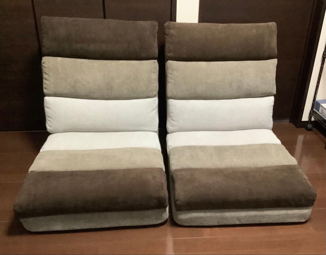 リクライニング座椅子 ブラウン グレー　愛媛県東温市でのお受け取りのみ リクライニング座椅子 ブラウン グレー 愛媛県東温市でのお受け取りのみ