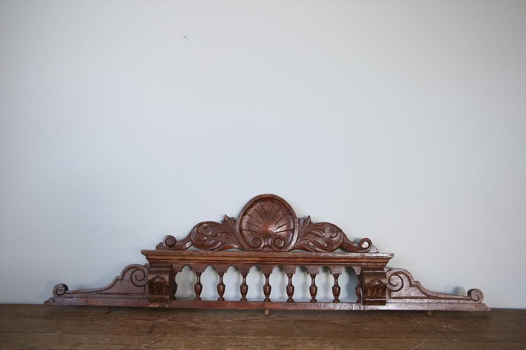 フランスアンティーク木製パーツ/壁飾りウォールアート/彫刻オブジェ(90-141 フランスアンティーク雑貨 ウォールデコレーション.オーバル 壁面