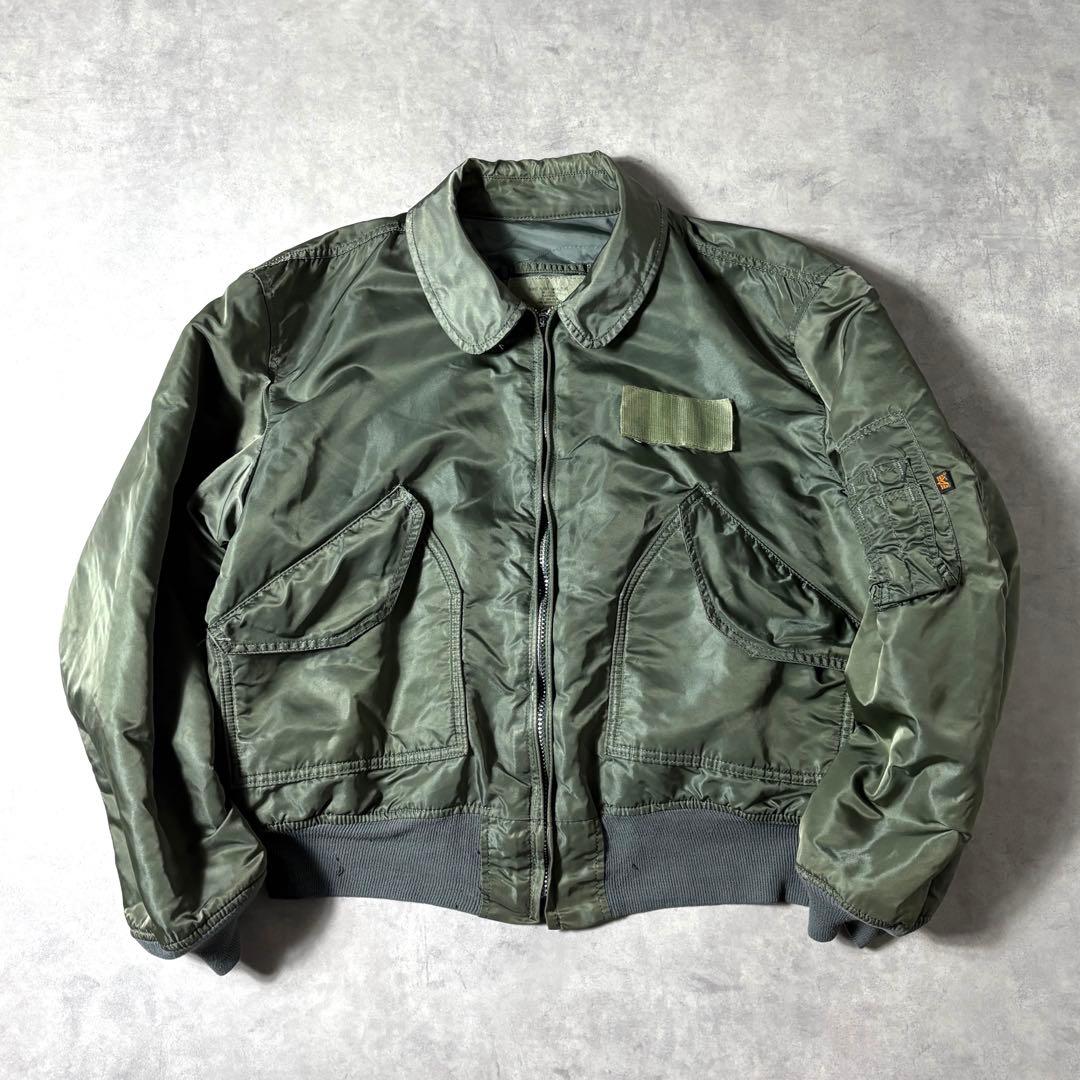 【USA製】ALPHA アルファ CWU-45Pフライトジャケット サイズ XL ALPHA アルファ CWU-45/P ミリタリーフライトジャケット(US サイズ