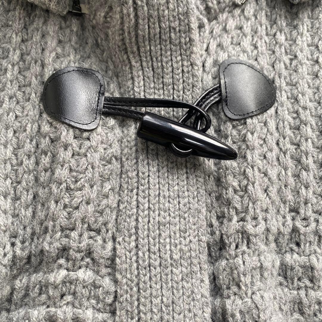 美品 バーバリー ダッフル ニットコート カーディガン カシミヤ混