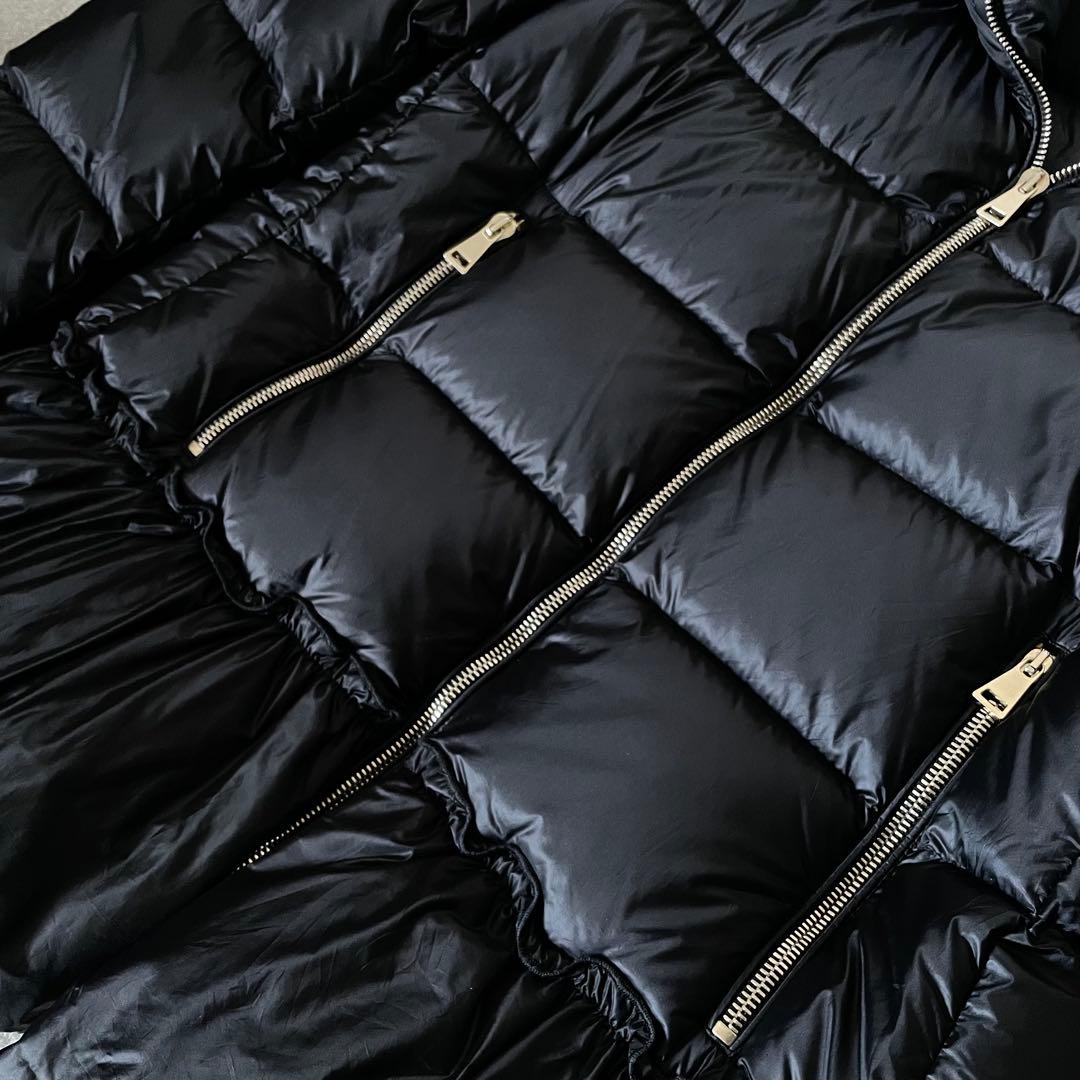 モンクレール ANET ゴールドジップ ダウンジャケット レディース黒 1