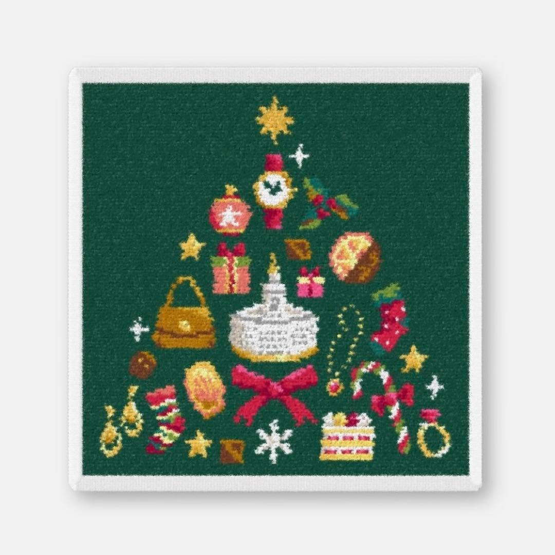 和光限定 フェイラーWAKO TREE ハンカチ（ブラック1枚・グリーン1枚