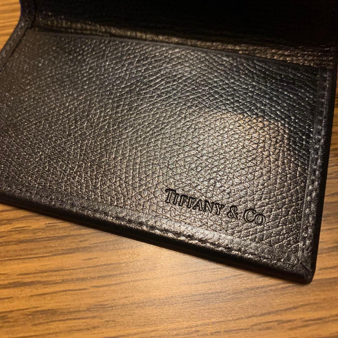 新品開封済ティファニーTiffany&Co. ブラックスリムカードケース名刺