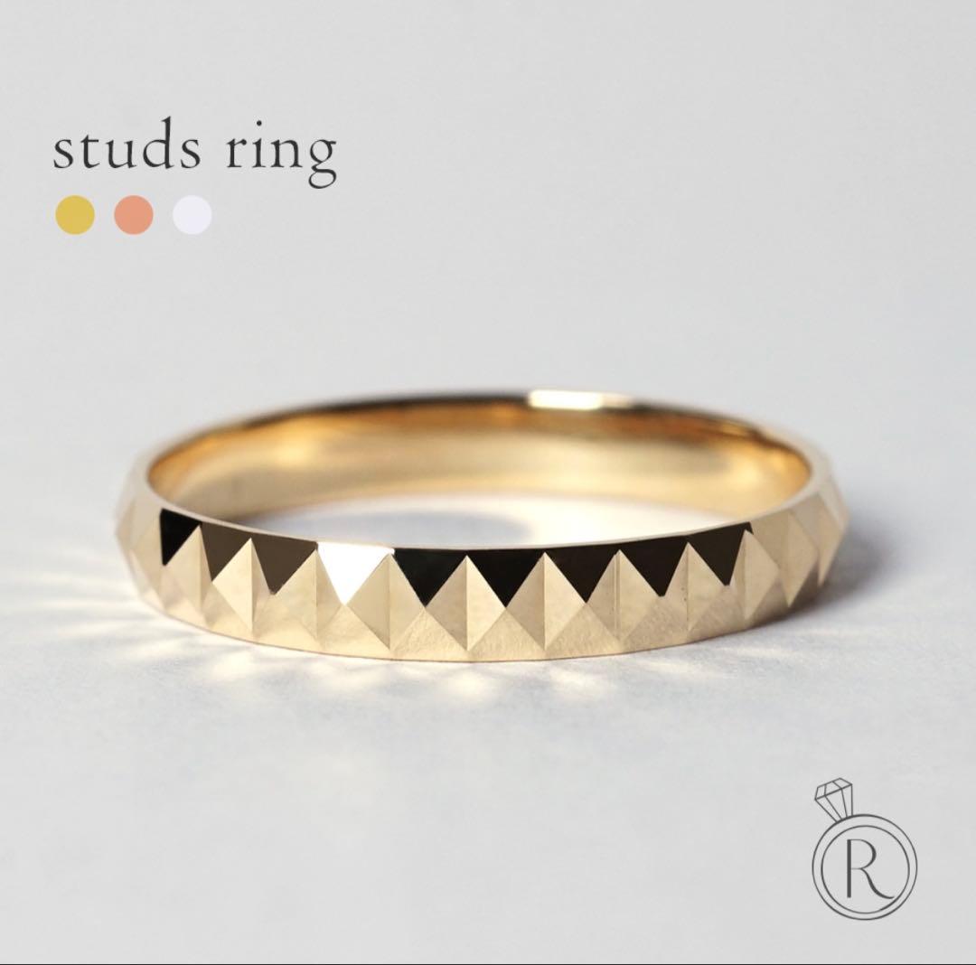 保証書付き　RAPA 18k スタッズ リング 保証書付き RAPA 18k スタッズ リング - メルカリ