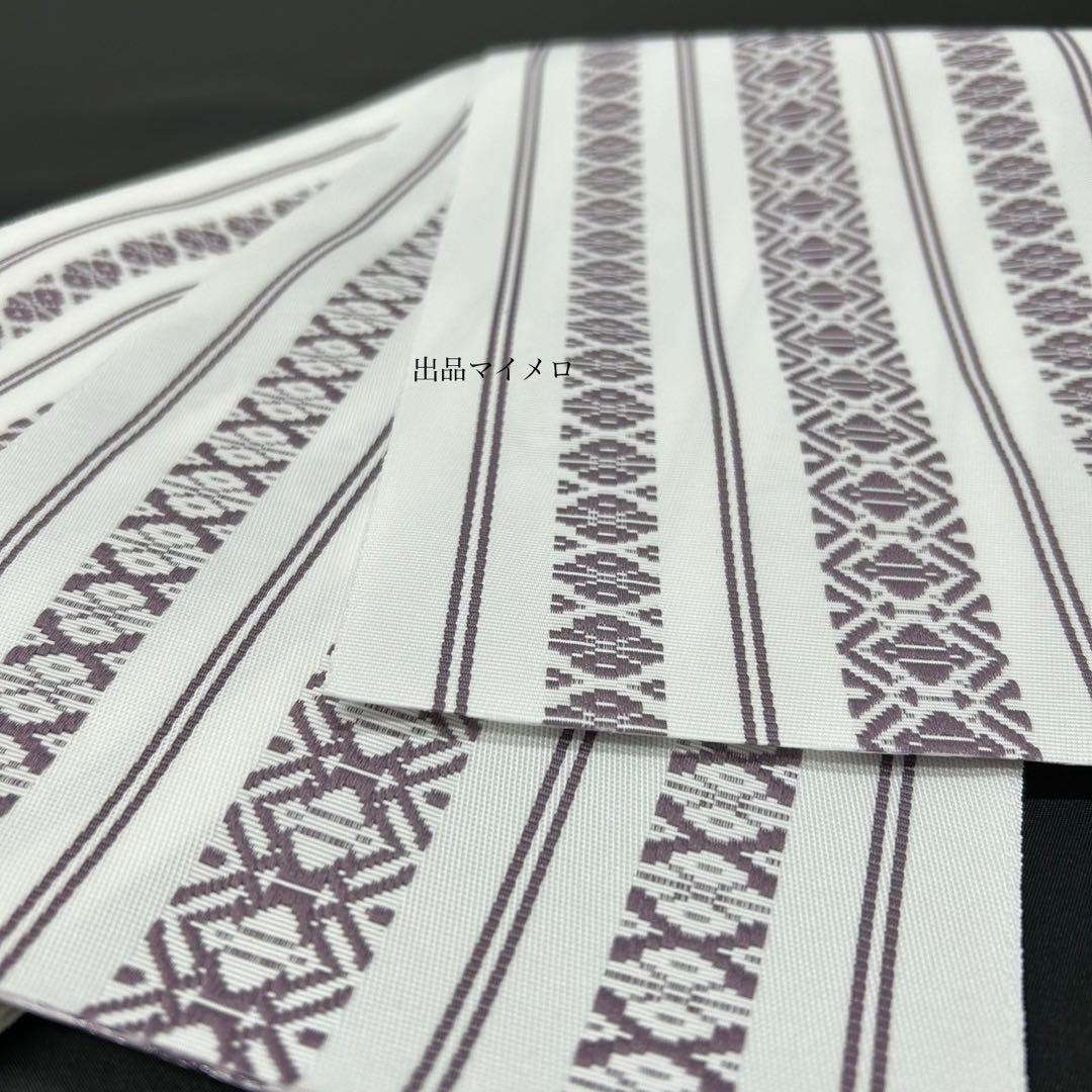 浴衣 綿麻 粋な夏着物 菊柄 黒 献上柄 半幅帯 2点 0710⑥ - メルカリ