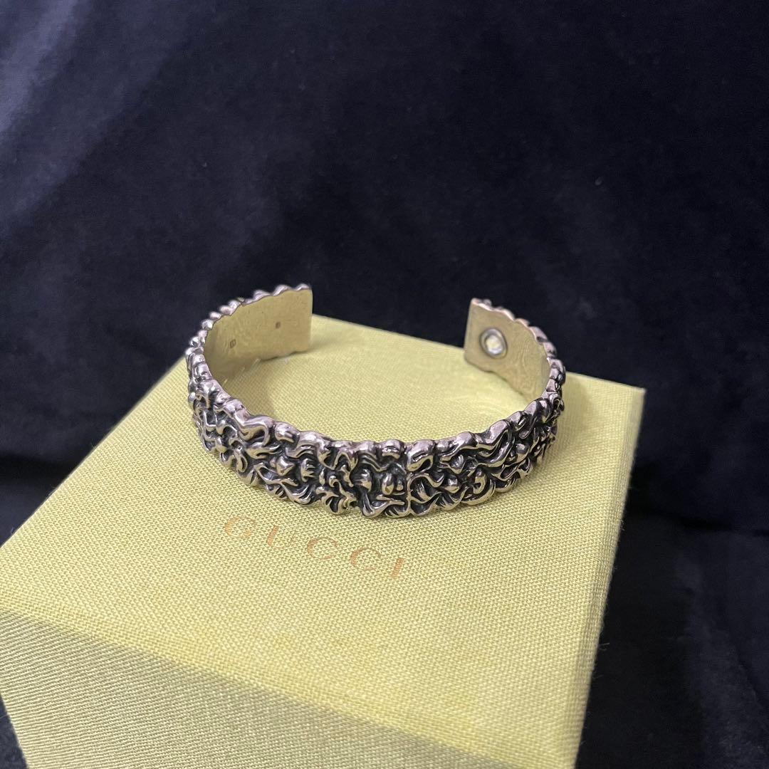 GUCCI ライオン　たてがみ　バングル　ブレスレット GUCCI（グッチ） バングル ブレスレット Gキューブ 551919 メンズ