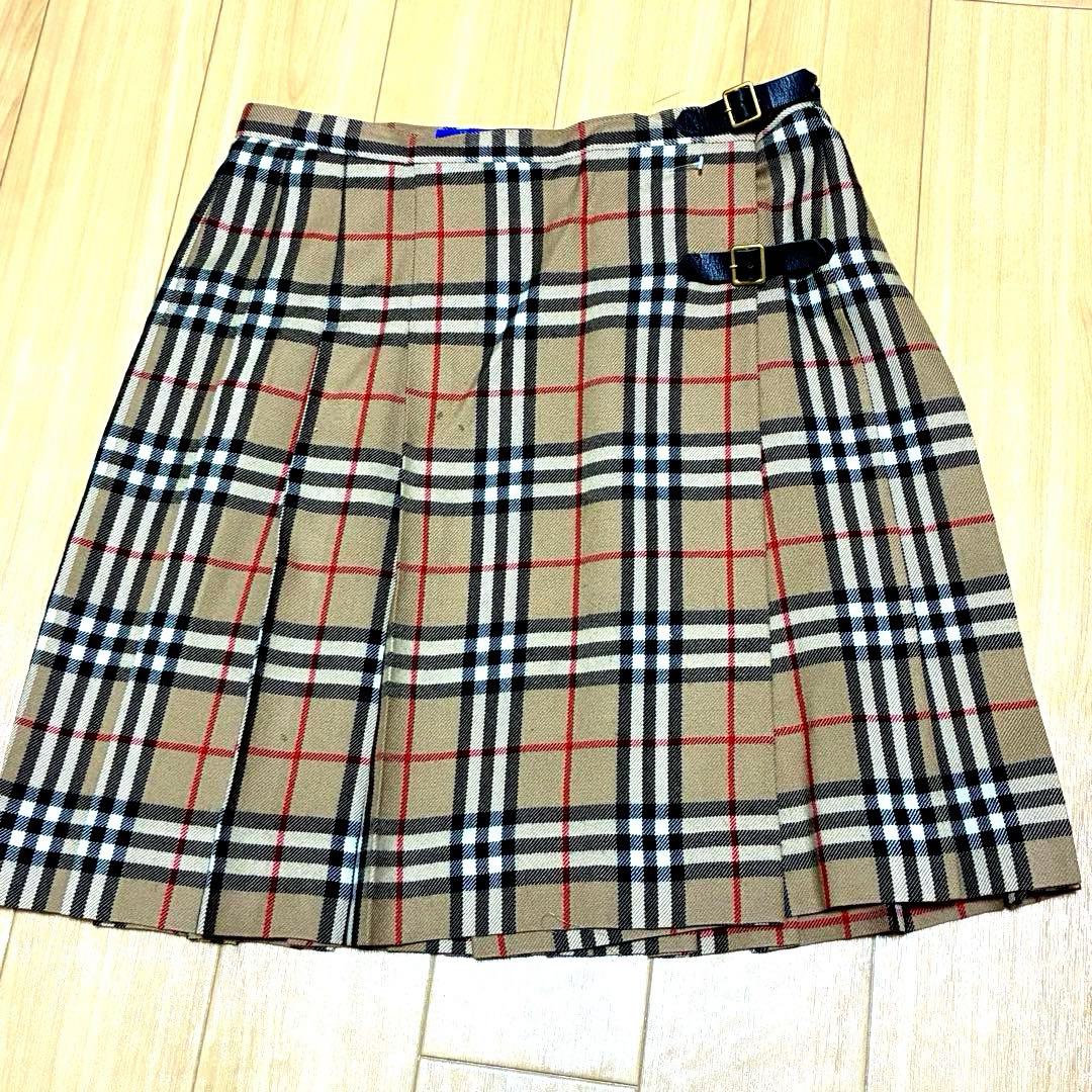 BURBERRYブルーレーベル プリーツスカート ベージュ ノバチェック ベルト バーバリー ノバチェック プリーツスカート ベージュ 40サイズ｜Yahoo