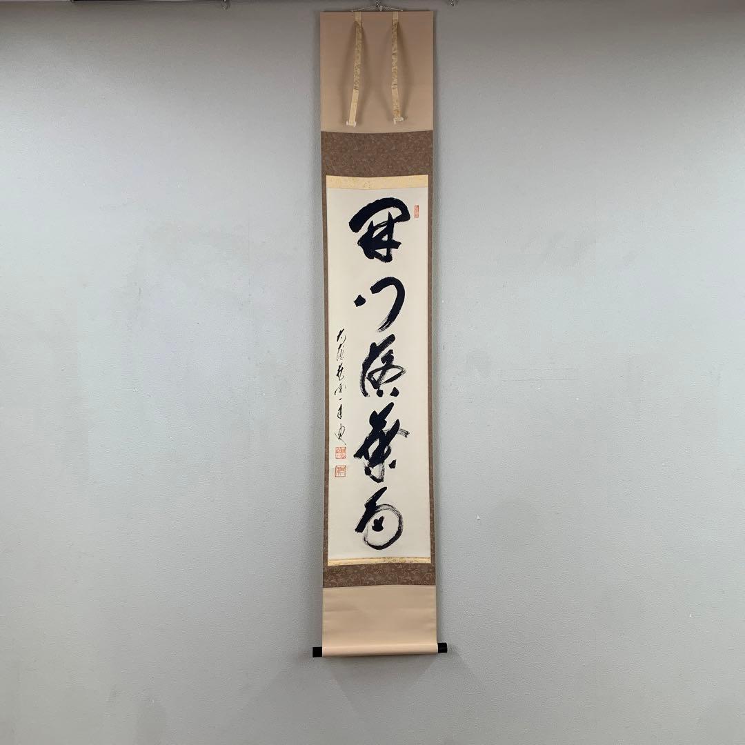 美品 掛け軸 大徳寺 矢野一甫作「開門落葉多」共箱 禅語 秋掛け - メルカリ