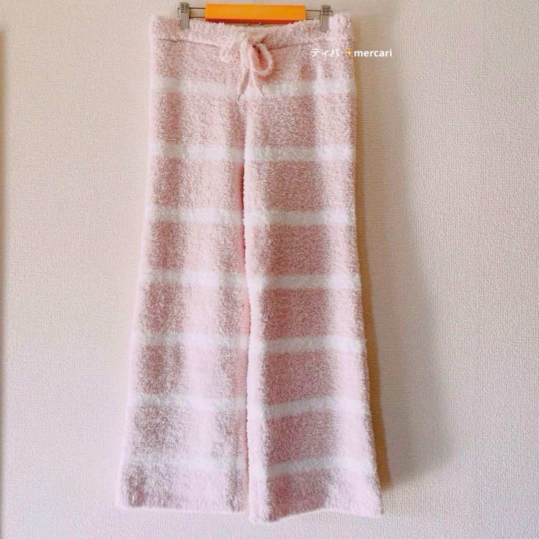 新品未使用】ジェラートピケ ルームウェア 上下セット 薄ピンク×白