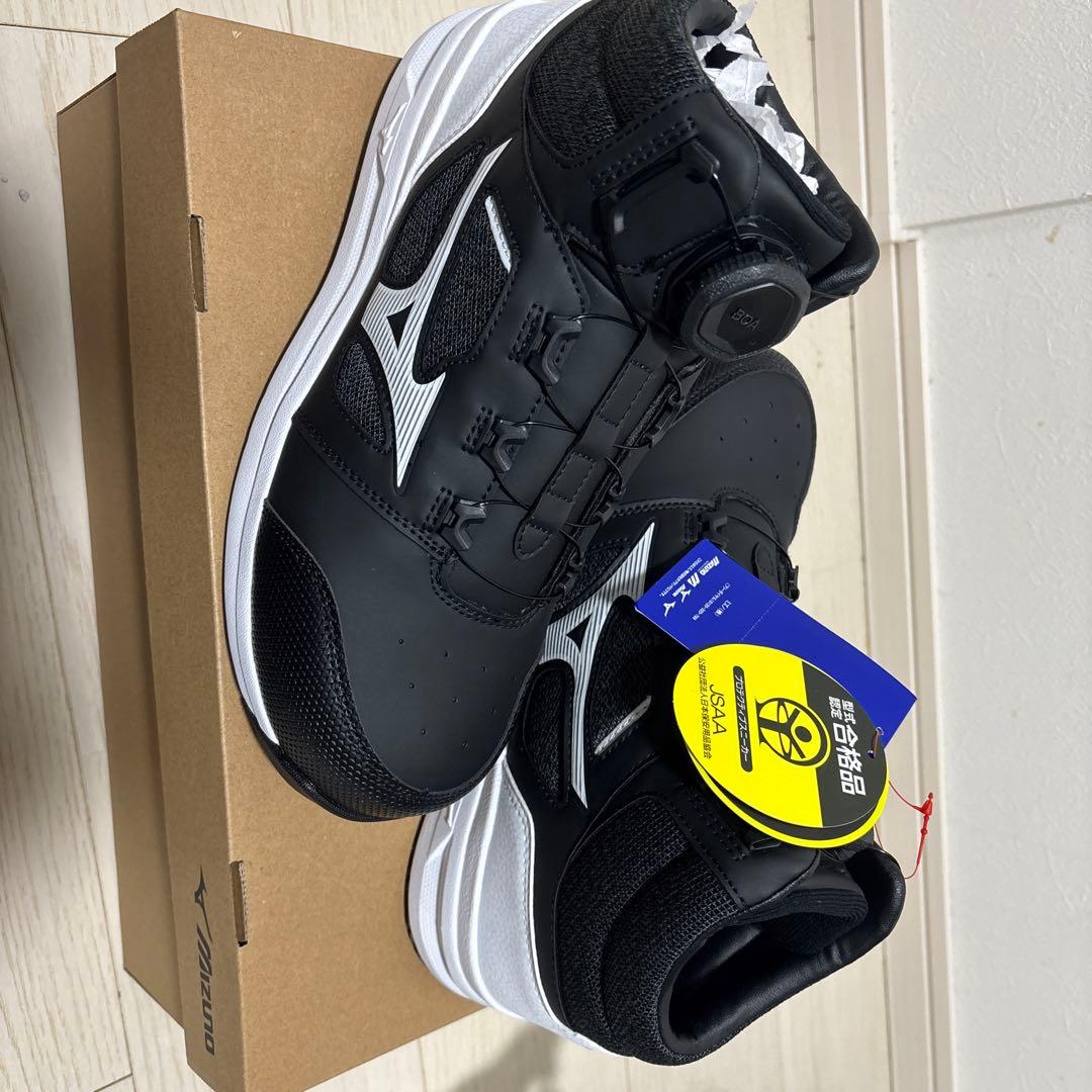 MIZUNO 安全靴 オールマイティLS2 73M BOA 黒 オールマイティ LSII 73 M BOA (ダイヤル／ミッドカット／ワーキング