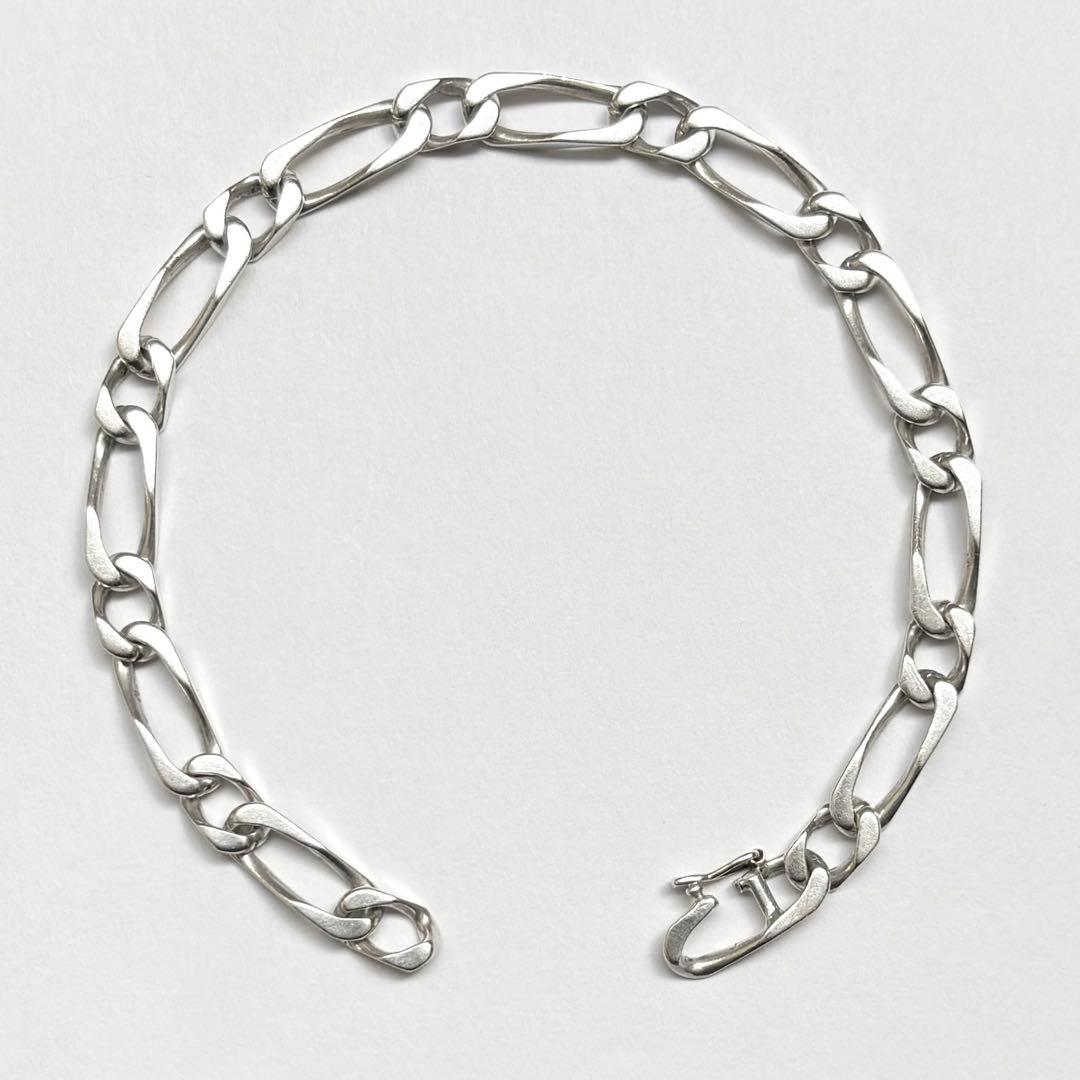 60's French シルバー800 フィガロチェーンブレス ミネルヴァ刻印