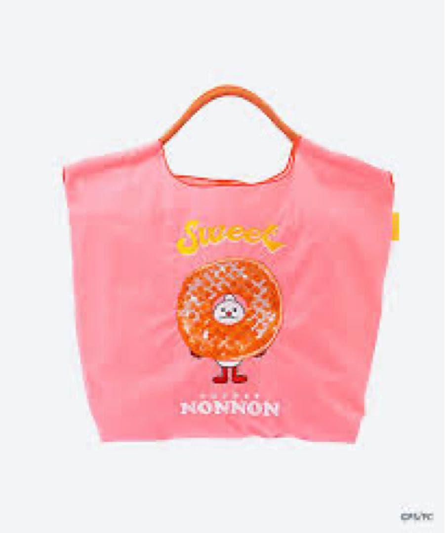パペットスンスン×ボールアンドチェーン エコバッグ　ピンク　ノンノン ボールアンドチェーン パペットスンスン ノンノン エコバッグ｜Yahoo