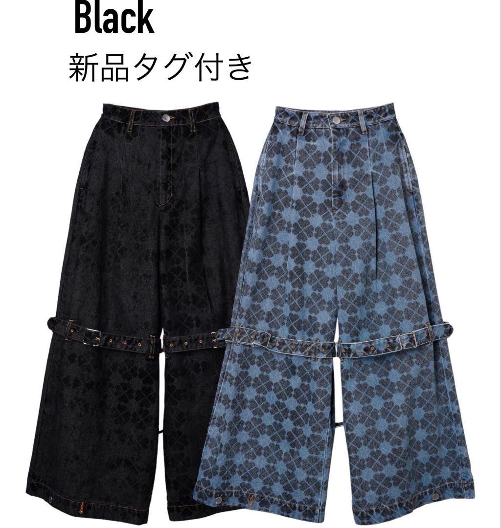 新品タグ付き PAMEO POSE クローバー柄 パンツ デニム y2k - メルカリ