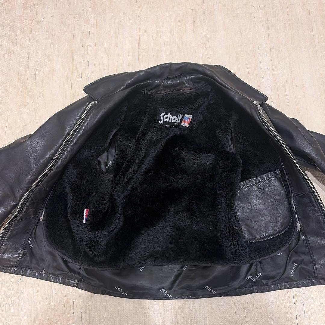 品番 Schott 643 レザー シングルライダース 34 ボアライナー - メルカリ