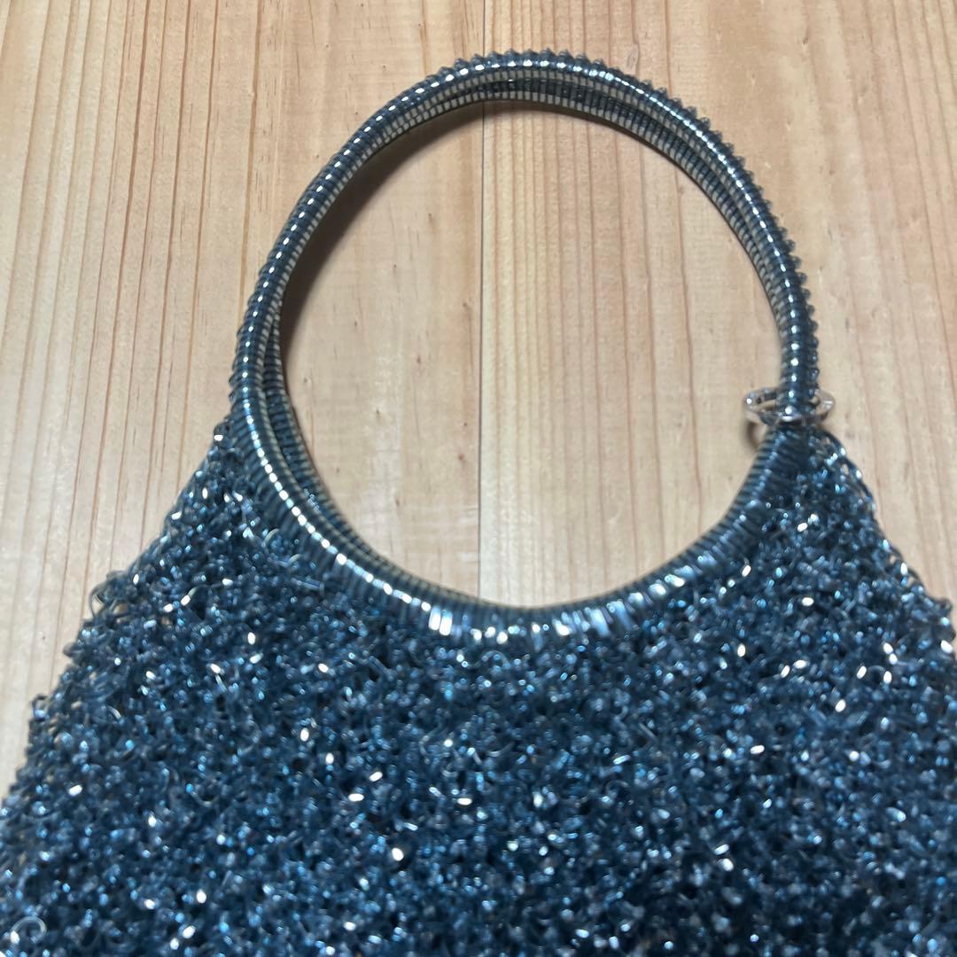 ANTEPRIMA シルバー ビーズ編み パーティーバッグ ANTEPRIMA シルバー