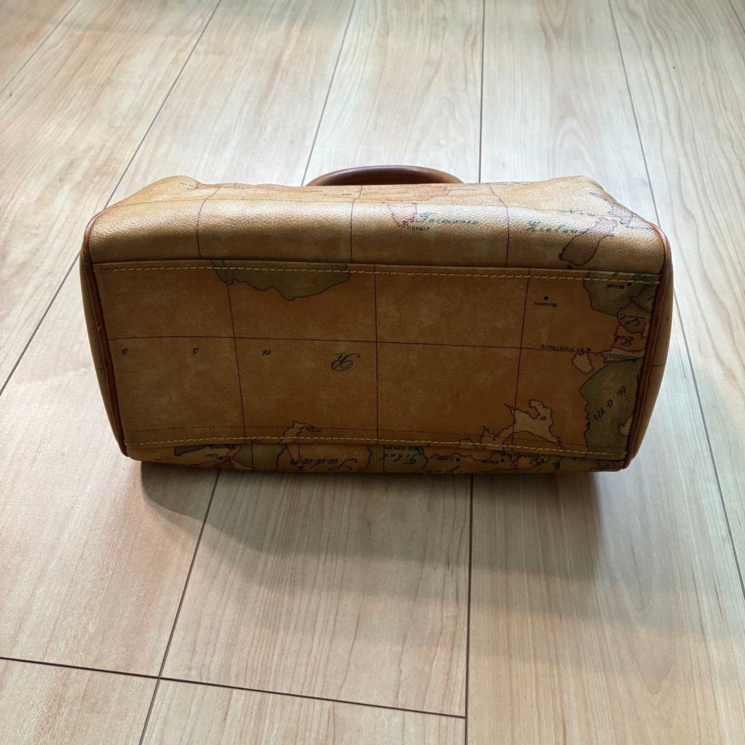 プリマクラッセ 2wayハンドバッグ ミニボストンバッグ 地図柄 レザー
