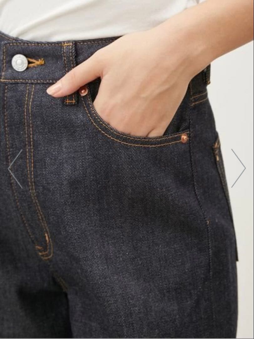 《新品》MilaOwenセルビッチ ワイドストレート デニムパンツ サイズ0