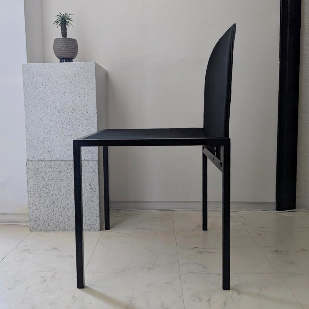 アイアン×ファブリック チェア 90年代 ビンテージ ポストモダン アノニマス