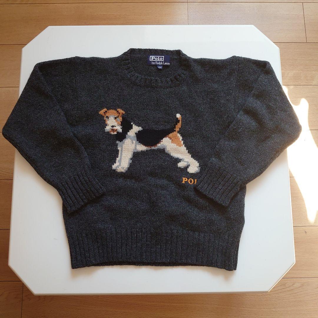 ポロ ラルフローレン セーター ニット 犬の刺繍 130サイズ 子供用