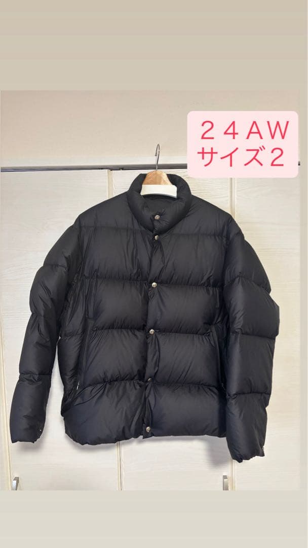 COMOLI 24AW ナイロンダウンジャケット　サイズ2 /ブラック コモリ COMOLI 24AW コットンナイロン ダウンジャケット アウター