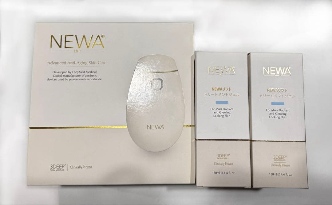極極美品！　NEWA リフト美顔器　有線品　未開封ジェル4本付き！ 医療機器メーカーが提案する「サブマイクロ波RF美顔器」NEWAリフト