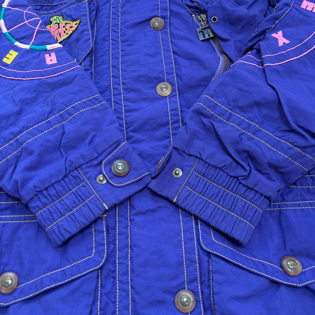 80sヴィンテージ【I.N.EXPRESSイケダノブオ】ブルゾンM 個性的 派手