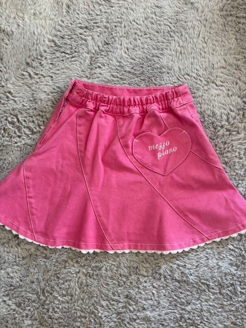 希少レア 当時物 メゾピアノ デニムスカート 平成 レトロY2K ピンク