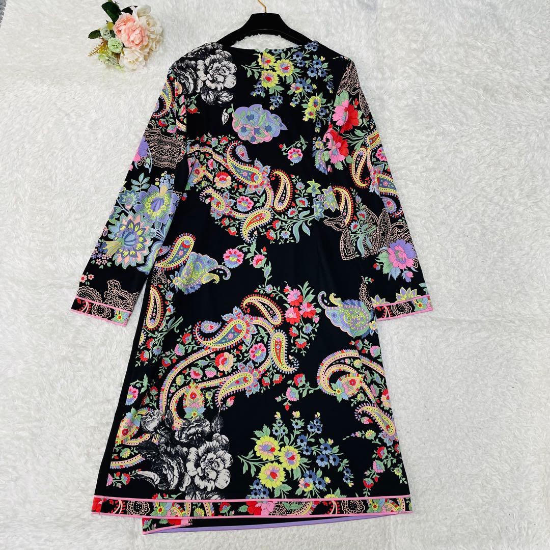 新品同様♡大きいサイズ✨レオナール カンカン ワンピース 花柄 トリム