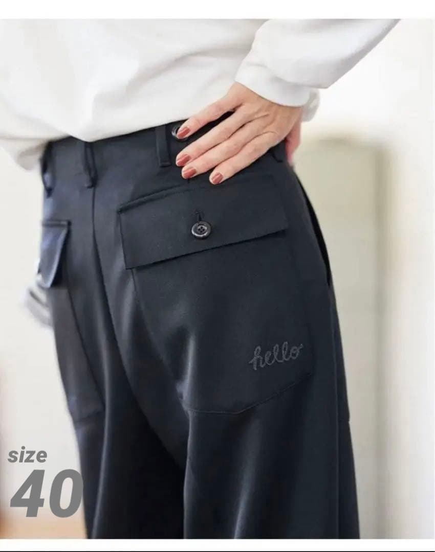 FRAMeWORK 20th ウールベイカーパンツ　40 FRAMeWORK（フレームワーク）の「ウール混バックサテンベイカーパンツ