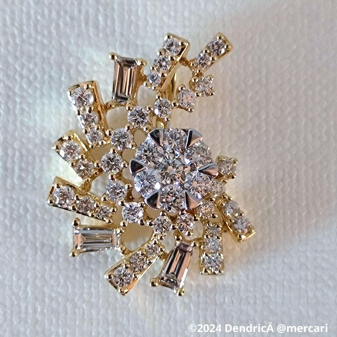 ROCCA　ダイヤモンドペンダントトップ　0.696ct　K18　コンビ　螺旋