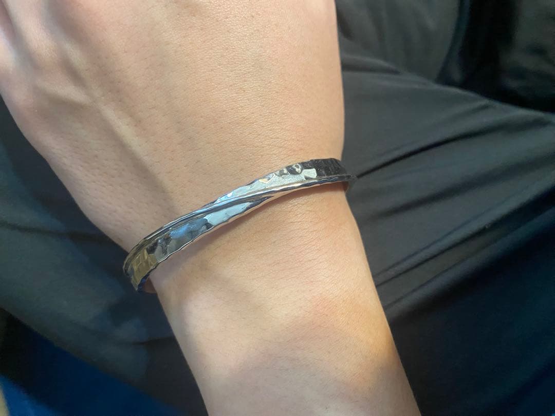 ete エテ シルバー925 バングル ブレス ブレスレット 波状バングル