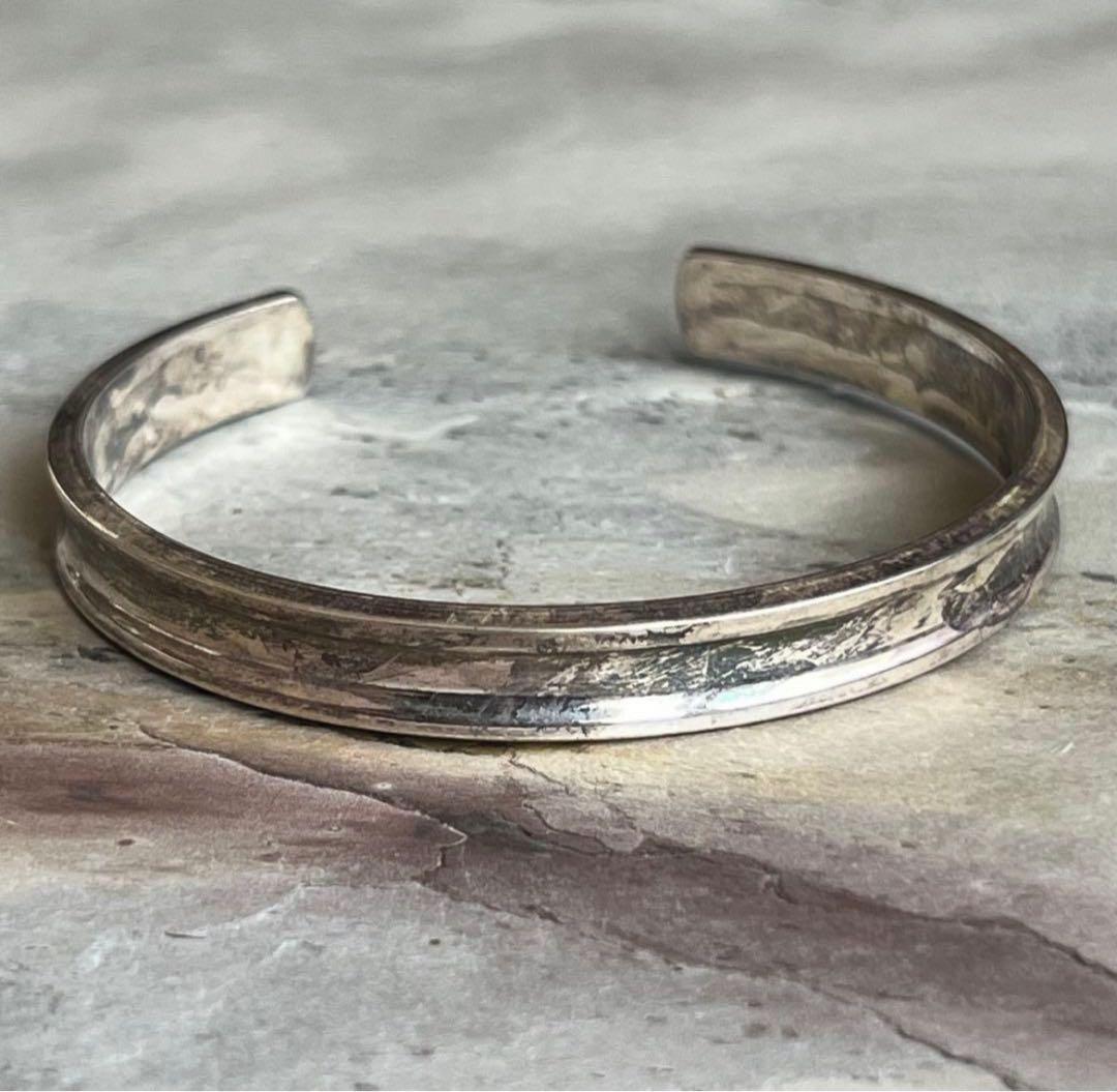VINTAGE ヴィンテージ シルバー USA スリム バングル ブレスレット バングル ブレスレット メキシカン ジュエリー ヴィンテージ シルバー