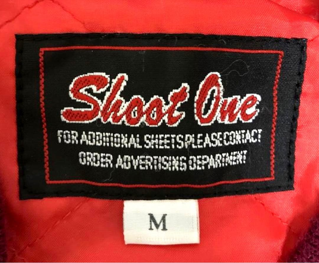 90s 希少 Shoot One 別珍 ベロア スカジャン 虎 龍 ワインレッド