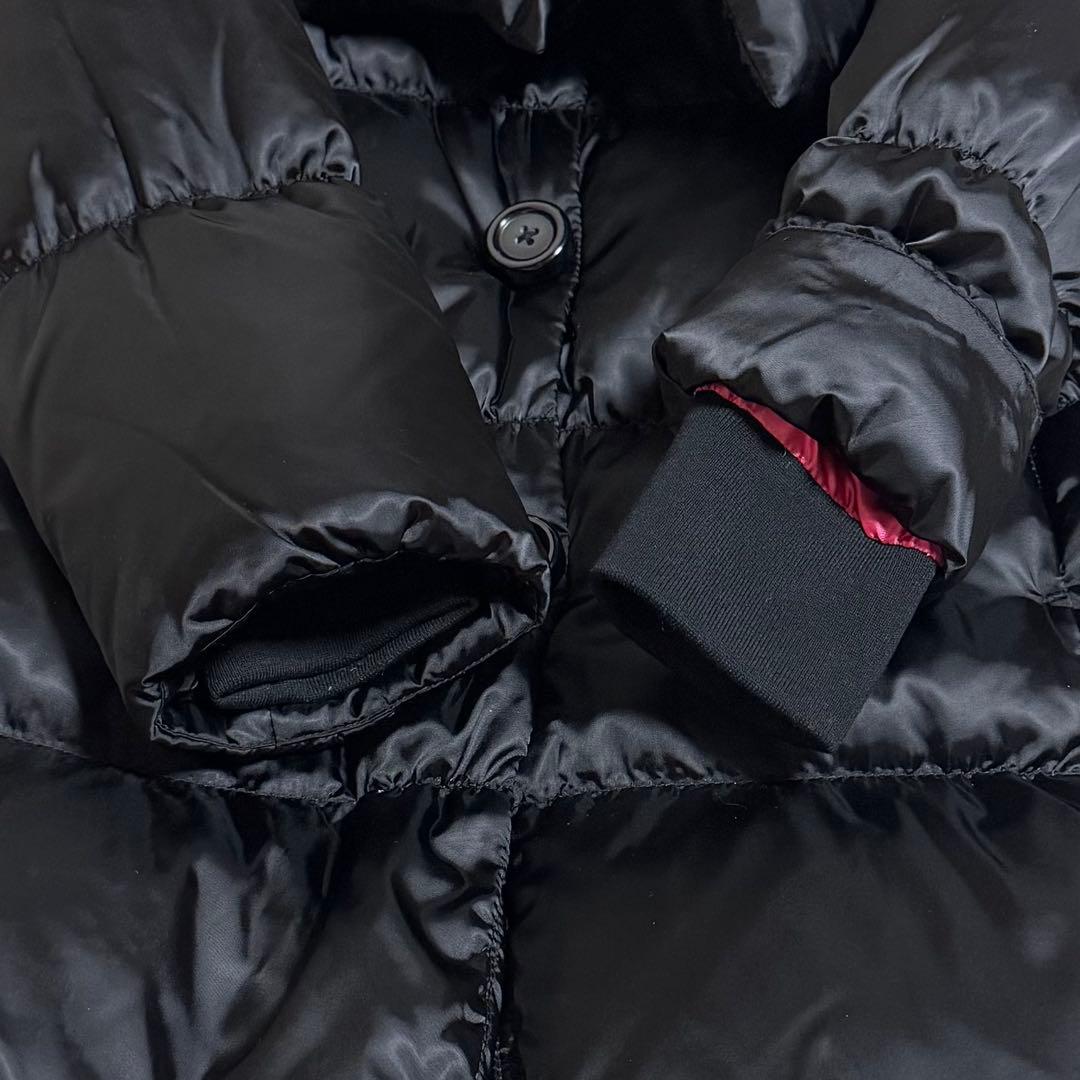 kate spade ダウンコート リボンタイ 裏地ドット柄 ブラック M - メルカリ