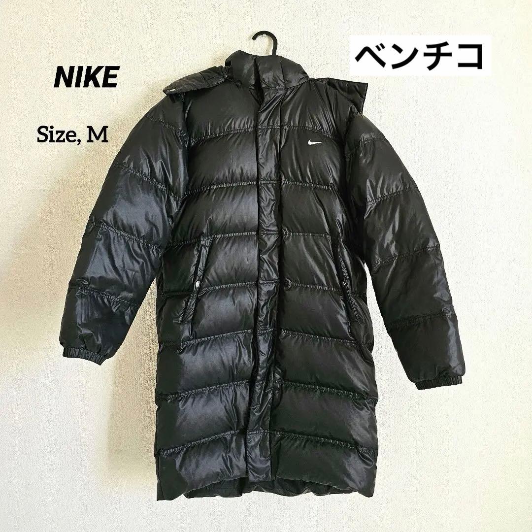 NIKE ナイキ ロゴ ベンチコート ダウン M 黒 - メルカリ