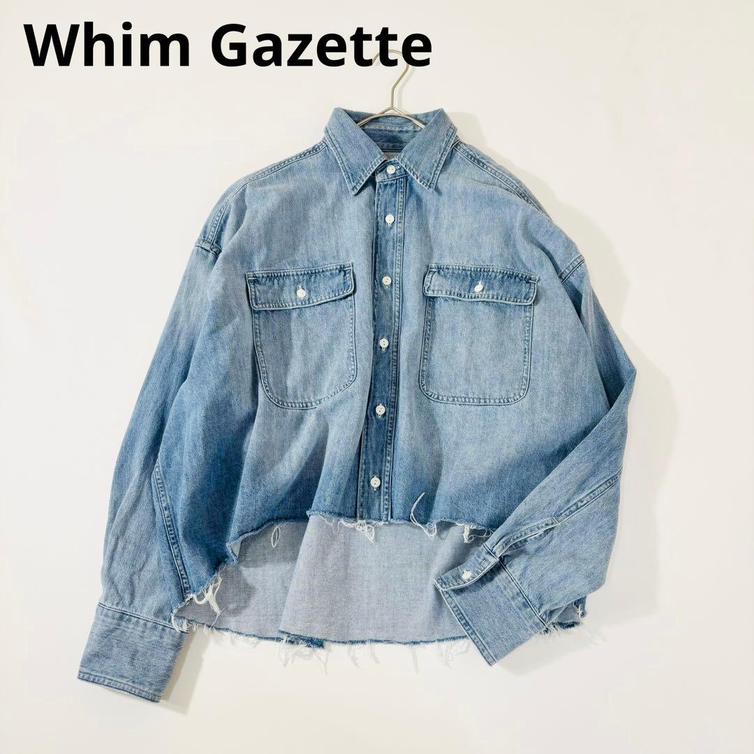 882 美品✨ウィムガゼット デニムシャツ 定価3万 サックスブルー Whim Gazette(ウィム ガゼット)｜デニムシャツ/サックスブルー の通販