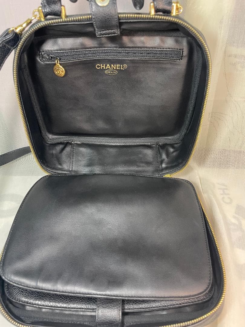 CHANEL シャネル バニティ キャビアスキン ショルダー メイク CC 61