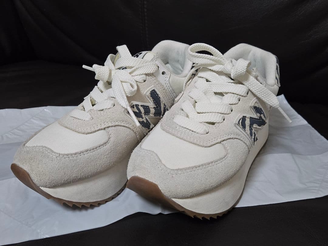 ニューバランス　WL574ZDD ホワイトゼブラ　厚底　23.5 New Balance（ニューバランス） レディース スニーカー WL574Z