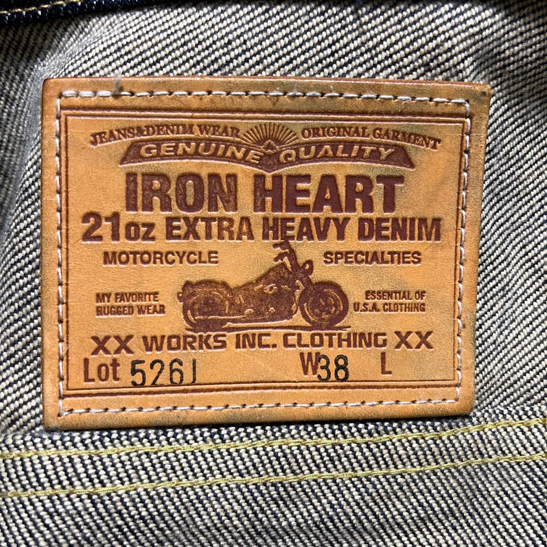 IRON HEART 21oz エクストラヘビー デニムジャケット W38 濃紺 - メルカリ