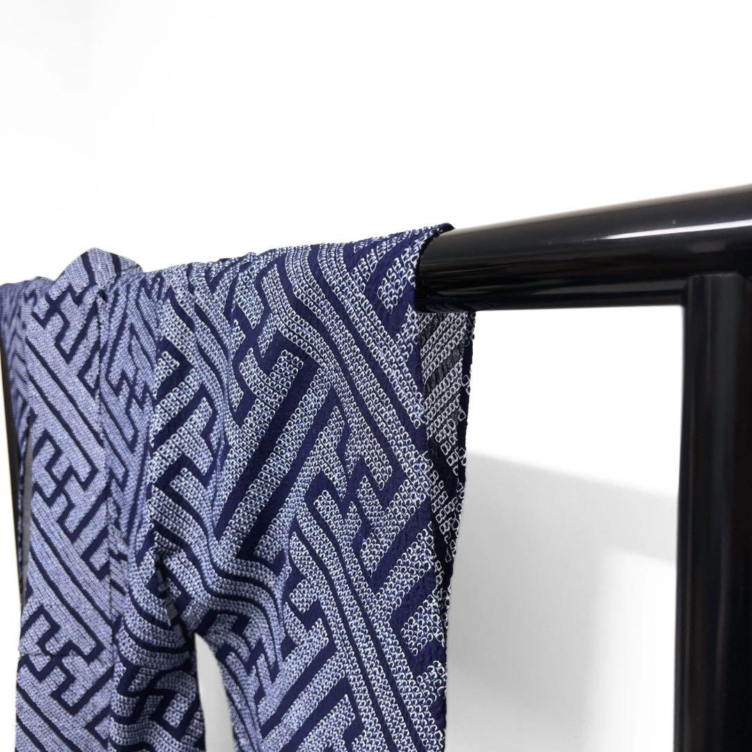 浴衣 有松鳴海絞り 紗綾形 鹿の子 藍染 ネイビー 着物 063a d - メルカリ