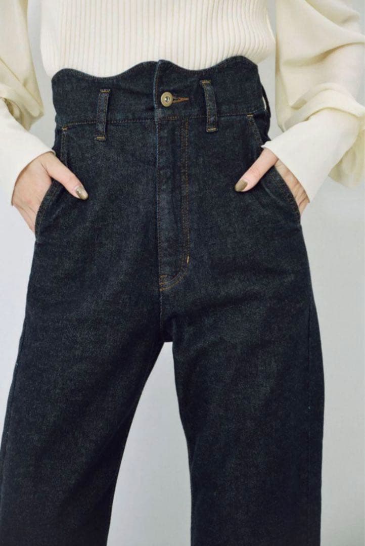 Eaphi wave design high waist denim