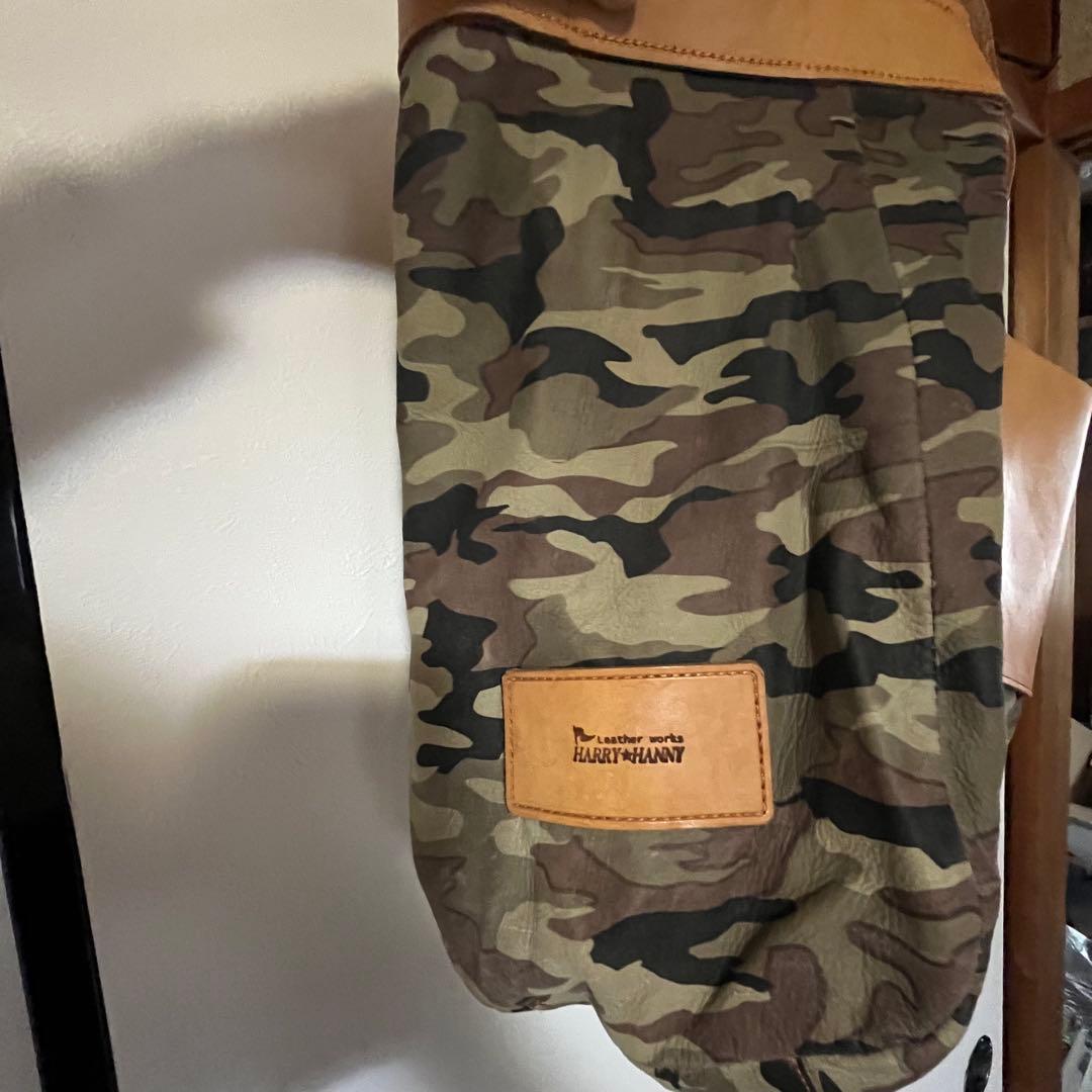 《HARRY☆HANNY》ミリタリー柄トートバッグ　ハンドメイド　大きめ