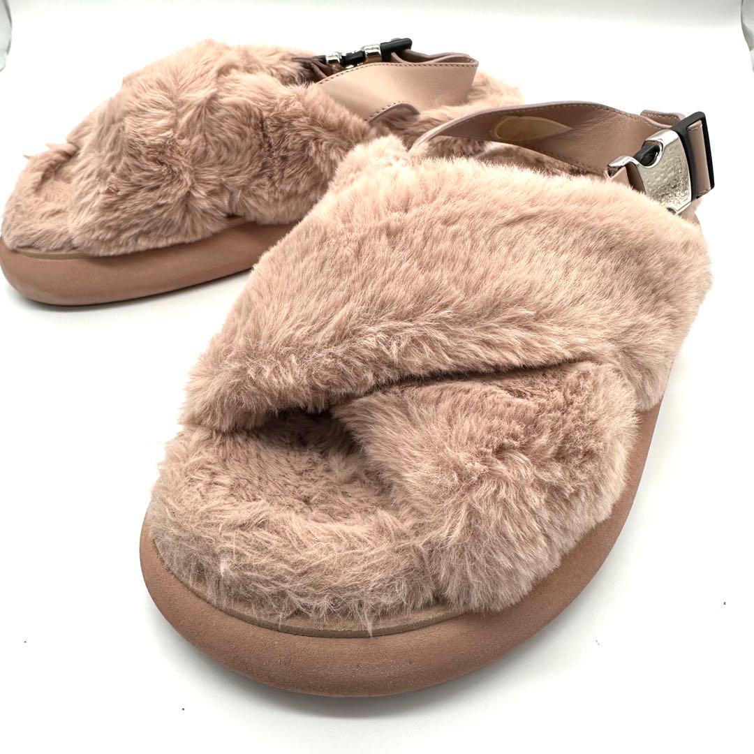 美品★MONCLER モンクレール ソラリス ファーサンダル ピンク 23.5 Pink Maire Hooded Short Down Jacket - Short Down Jackets for Women