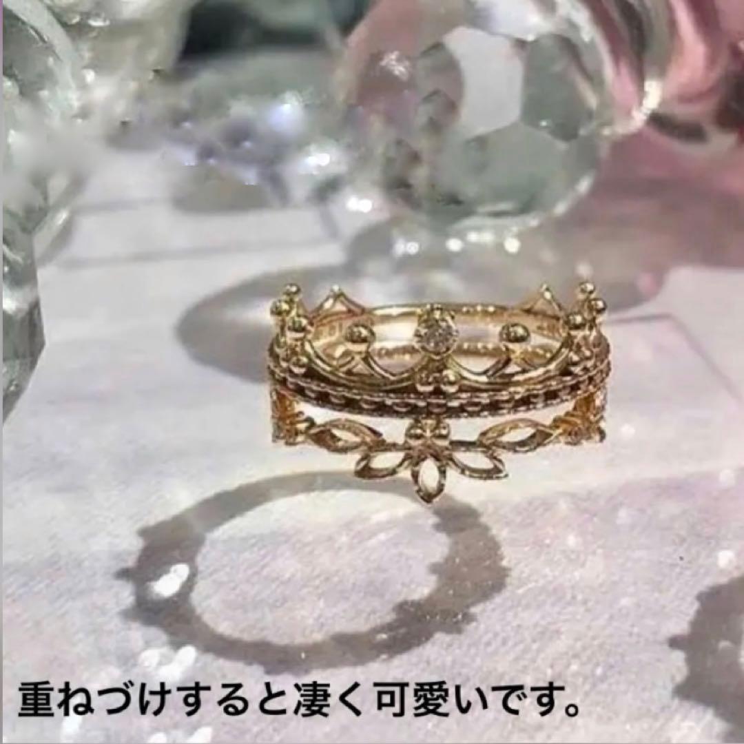 ノジェス NOJESS ピンキーリング クラウン 3号 美品 YG ダイヤモンド