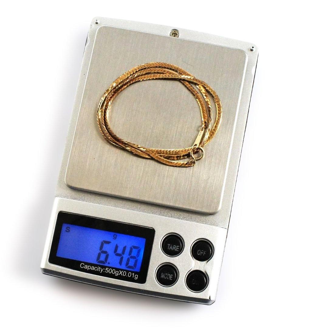 【良品】K18 ヘリンボーン チェーン ネックレス 6.48g 造幣局刻印あり