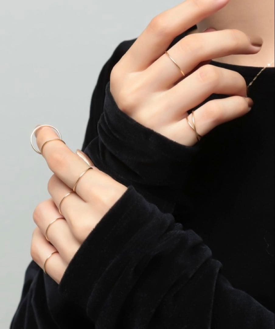 grâce grace】K10 スキニーリング 11号｜華奢 重ね付け◎ 上品