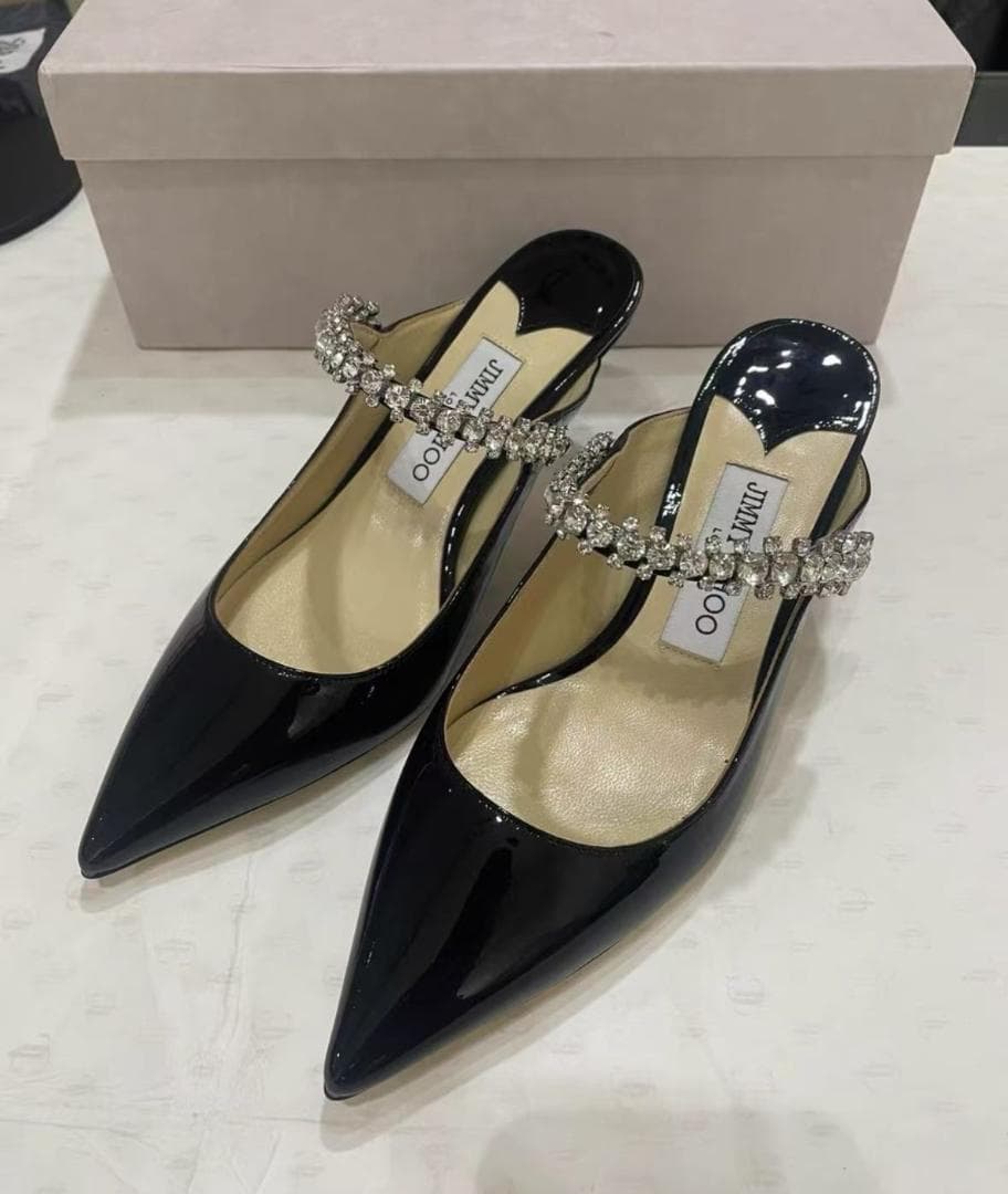 Jimmy Choo ブラック ポインテッドトゥパンプス 23 - メルカリ