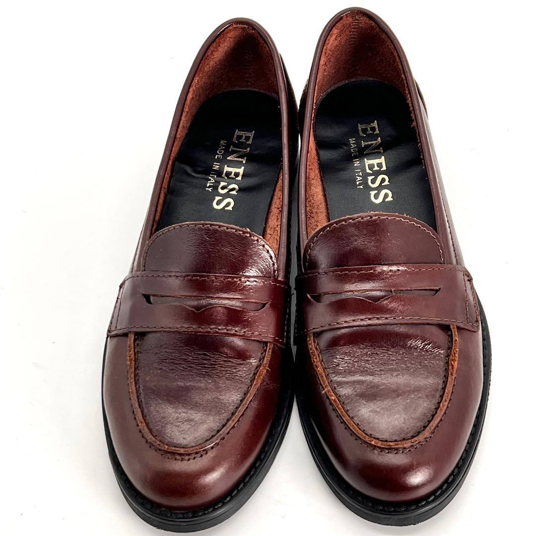 美品】ENESS エネス コインローファー ブラウン 37 - メルカリ